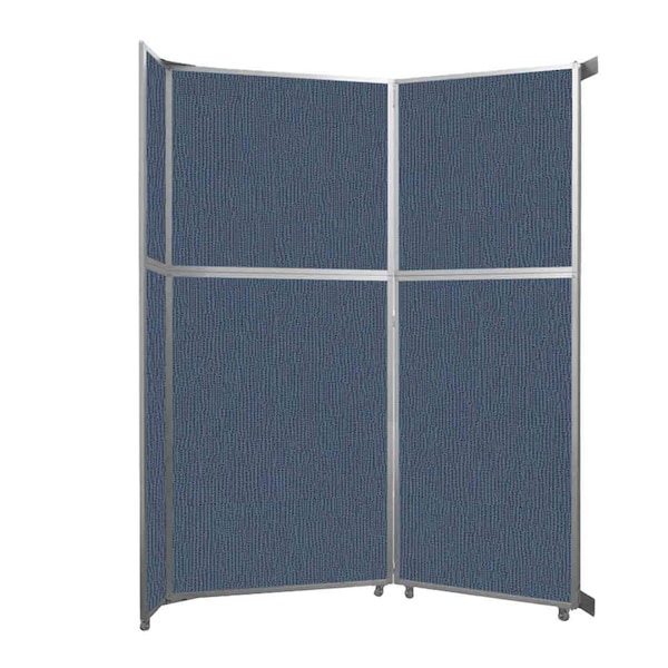 Operable Wall Folding Room Divider 7'11" x 10'3/4" Ocean Fabric